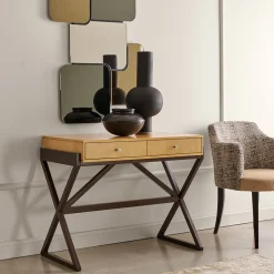 LCI_DECORA Desk & Writing Tables<Cherry Wood Desk with Two Drawers