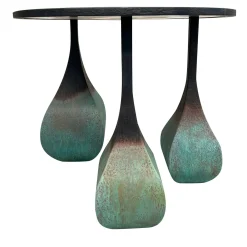 Cesare Ferrari Atelier Bistro Tables<Chess 3-Leg Round Shaded Metal Table