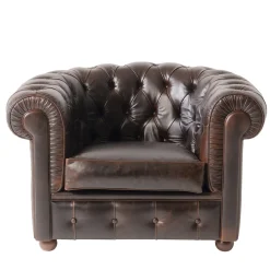 Mantellassi 1926 Armchairs<Chesterfield brown leather armchair