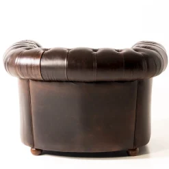Mantellassi 1926 Armchairs<Chesterfield brown leather armchair