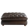 Mantellassi 1926 Ottomans & Poufs<Chesterfield Brown leather capitonnè pouf