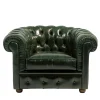 Mantellassi 1926 Armchairs<Chesterfield dark green leather armchair