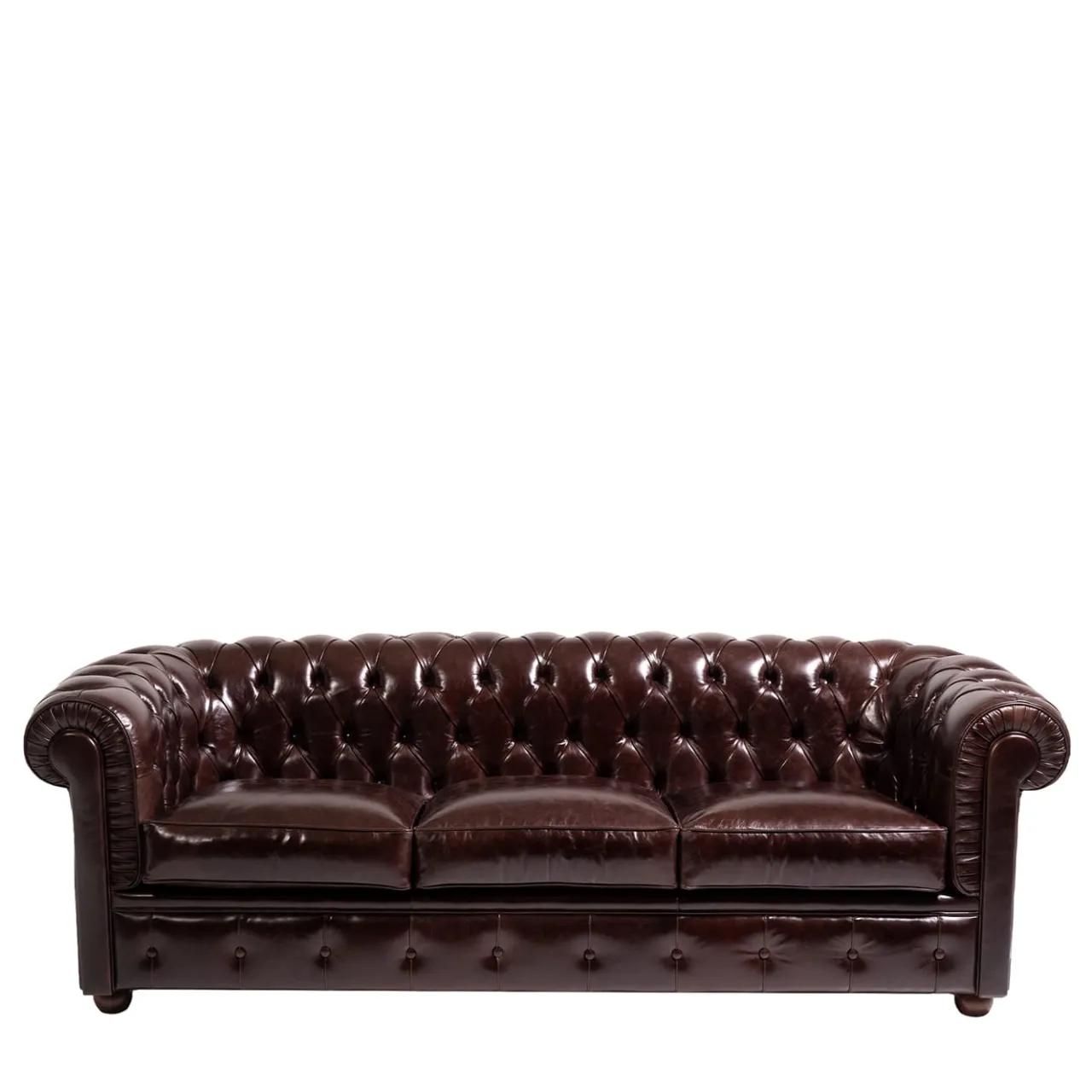 Mantellassi 1926 Sofas<Chesterfield mahogany brown leather sofa