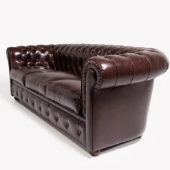 Mantellassi 1926 Sofas<Chesterfield mahogany brown leather sofa