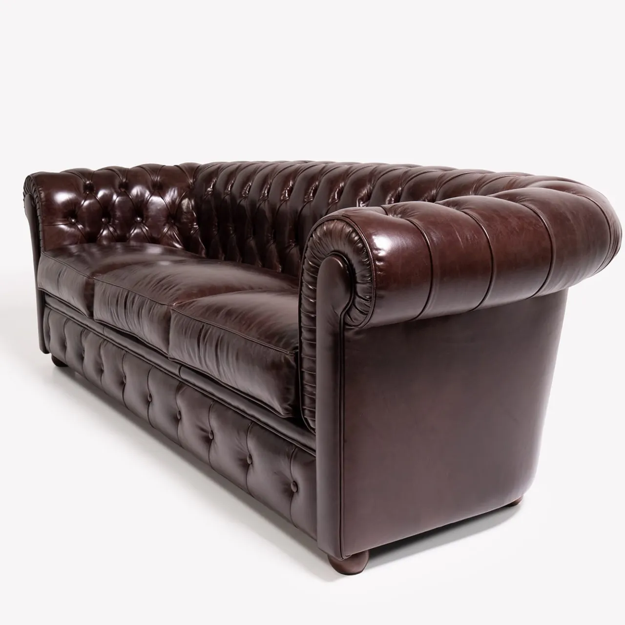 Mantellassi 1926 Sofas<Chesterfield mahogany brown leather sofa