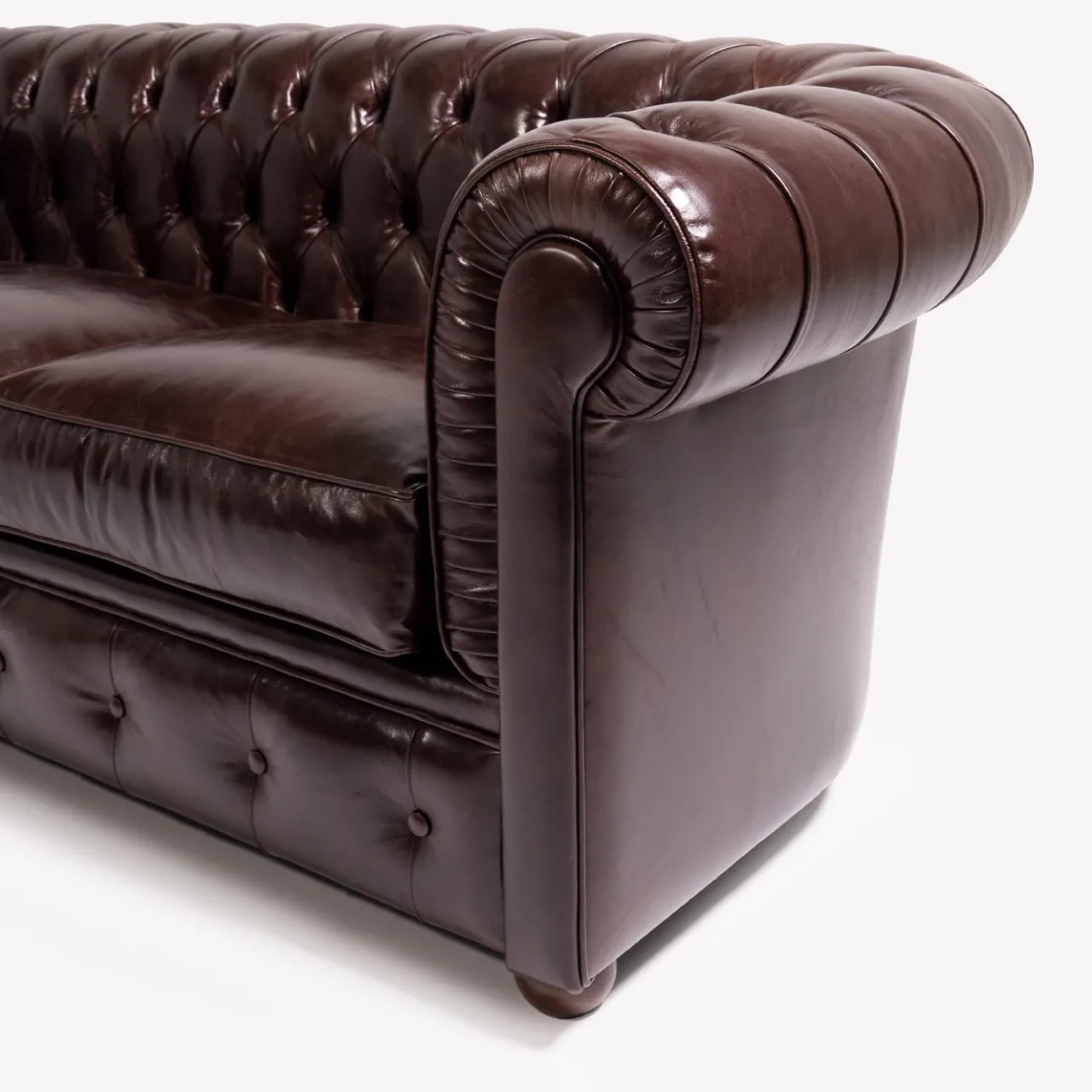 Mantellassi 1926 Sofas<Chesterfield mahogany brown leather sofa