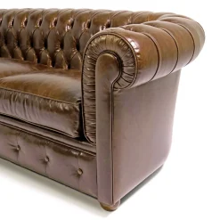 Mantellassi 1926 Sofas<Chesterfield moss brown leather sofa