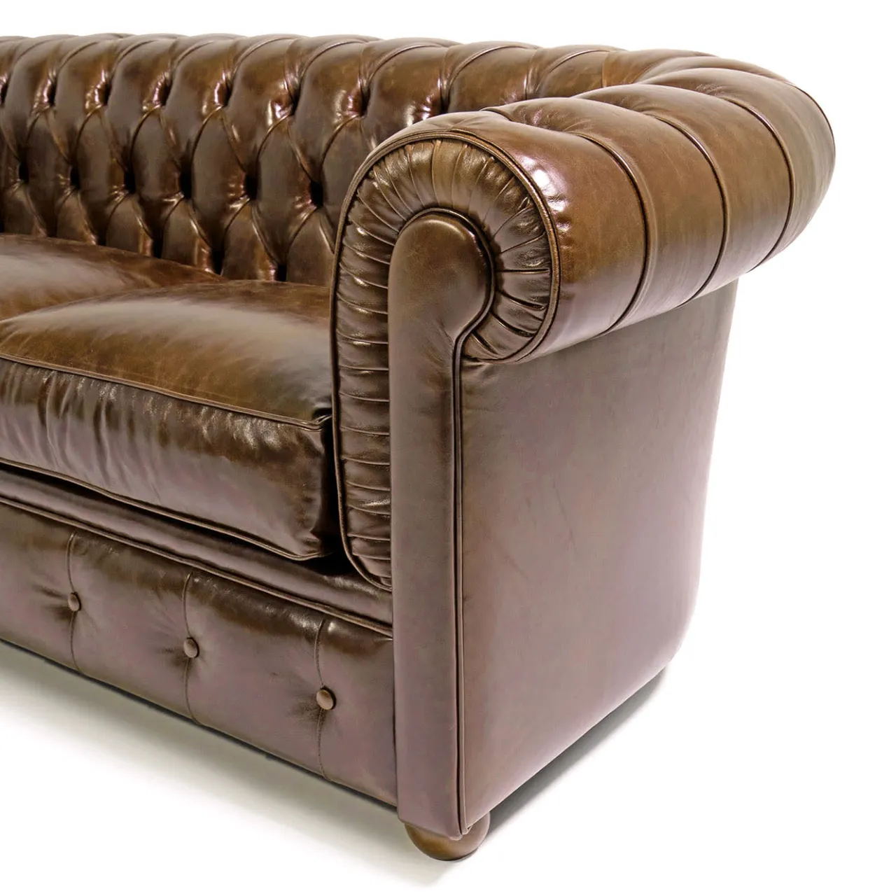 Mantellassi 1926 Sofas<Chesterfield moss brown leather sofa