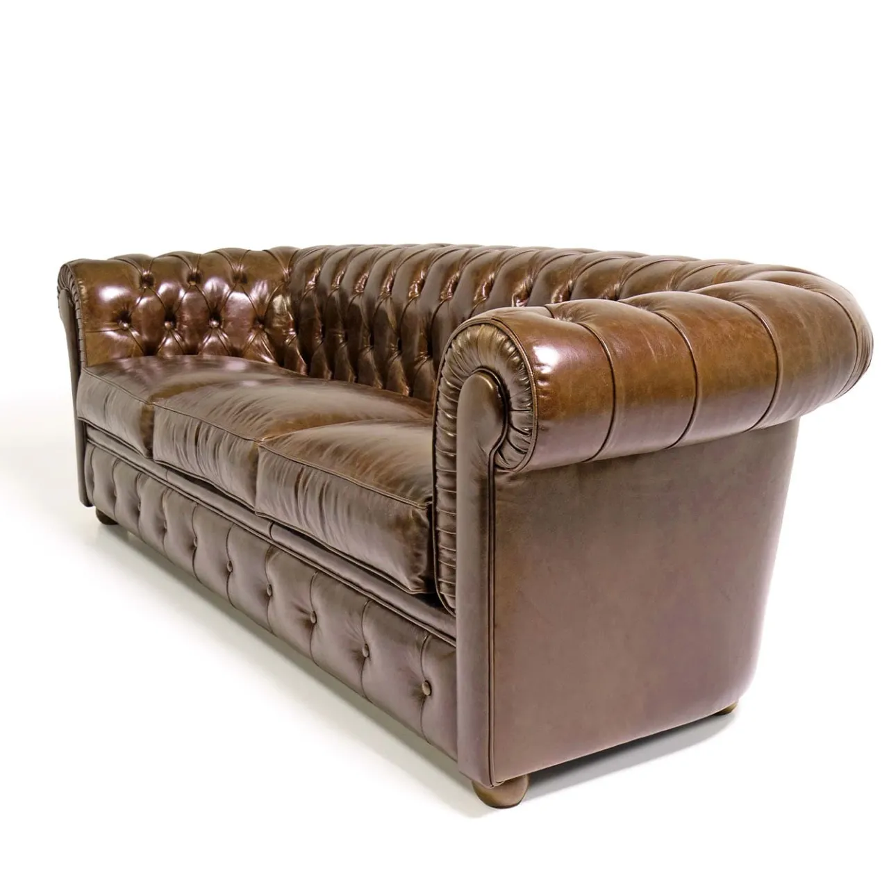 Mantellassi 1926 Sofas<Chesterfield moss brown leather sofa