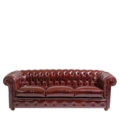 Mantellassi 1926 Sofas<Chesterfield ruby red leather sofa