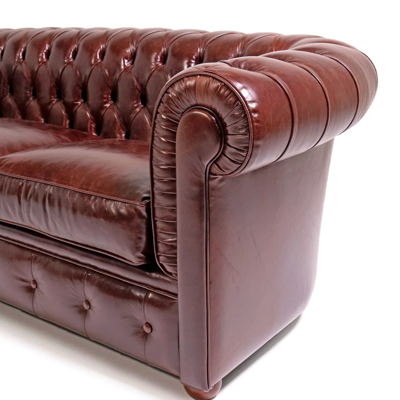 Mantellassi 1926 Sofas<Chesterfield ruby red leather sofa