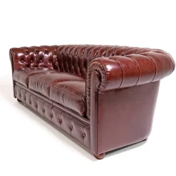 Mantellassi 1926 Sofas<Chesterfield ruby red leather sofa