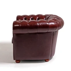 Mantellassi 1926 Armchairs<Chesterfield ruby red leather armchair