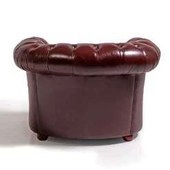 Mantellassi 1926 Armchairs<Chesterfield ruby red leather armchair