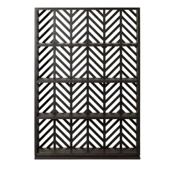 A&B Living Bookcases<Chevron Canaletto Walnut Wood Bookshelf