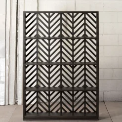 A&B Living Bookcases<Chevron Canaletto Walnut Wood Bookshelf