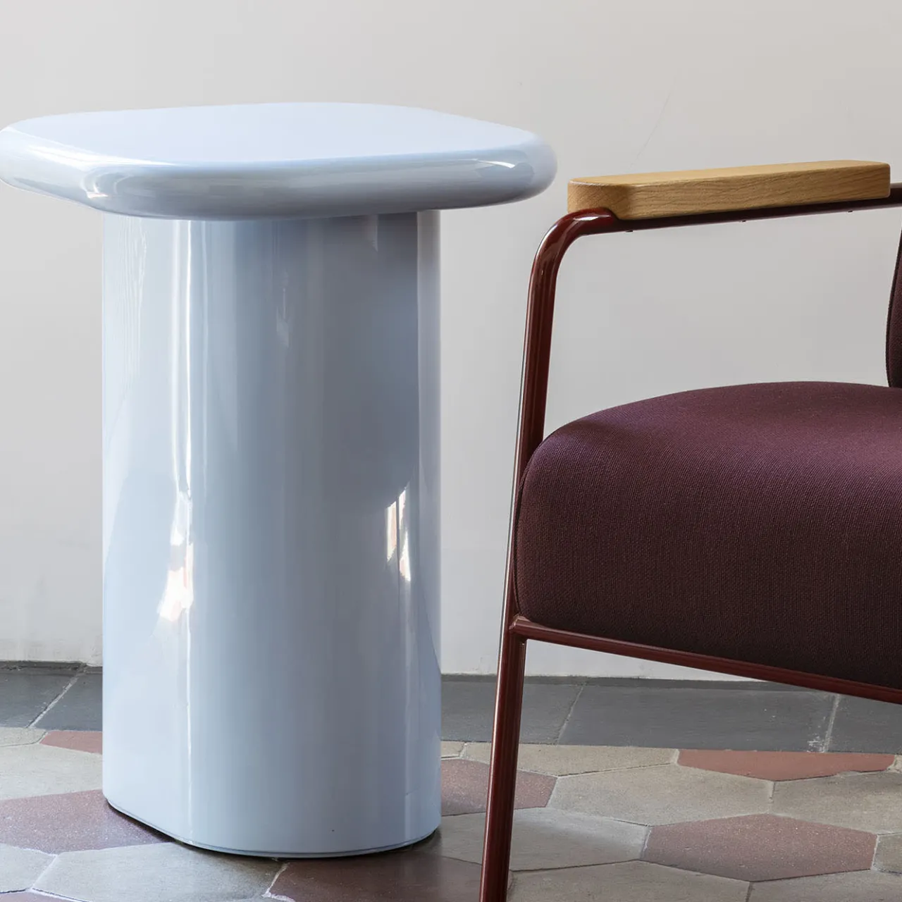 Punto Zero Side Tables<Chiodino Light Blue Side Table