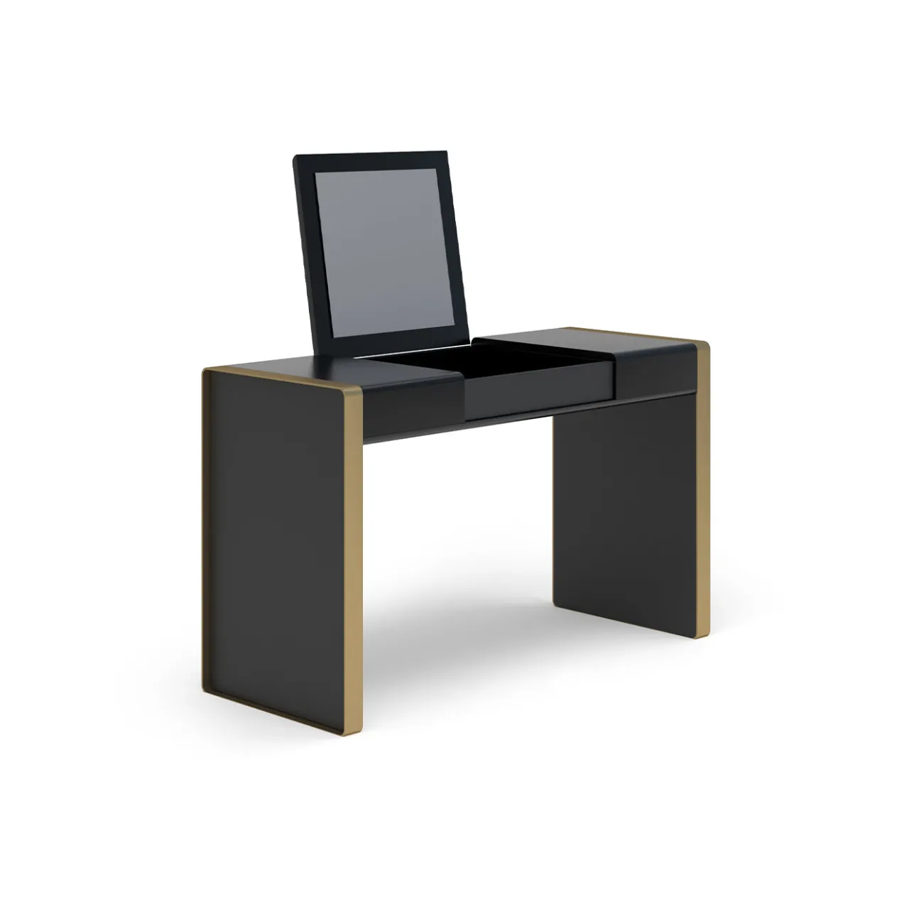 Living Couture Vanities<Chloè Black Wood Vanity with Mirror