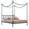 Lispi Beds<Cima Blue Iron Canopy Double Bed by Sovrappensiero Design Studio