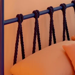 Lispi Beds<Cima Blue Iron Canopy Double Bed by Sovrappensiero Design Studio