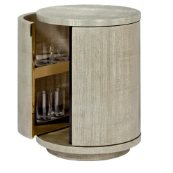 Armani Casa Bar Cabinets<Circle Small Store Barware White Gold Drafted Stucco