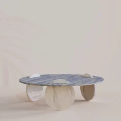Dimarmo Coffee Tables<Circus Blue & White Marble Coffee Table by DebonaDemeo