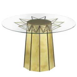 Bronzetto Dining Tables<Circus Glass with Brass Structure Table