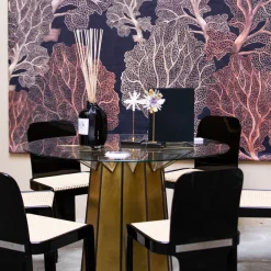 Bronzetto Dining Tables<Circus Glass with Brass Structure Table