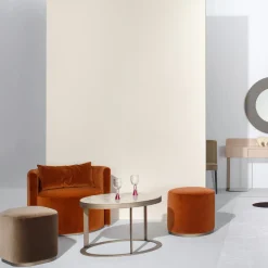 UNO Contract Ottomans & Poufs<Ciro Tondo Red Pouf by Ciarmoli Queda Studio