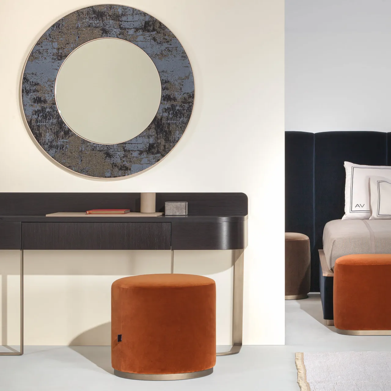 UNO Contract Ottomans & Poufs<Ciro Tondo Red Pouf by Ciarmoli Queda Studio