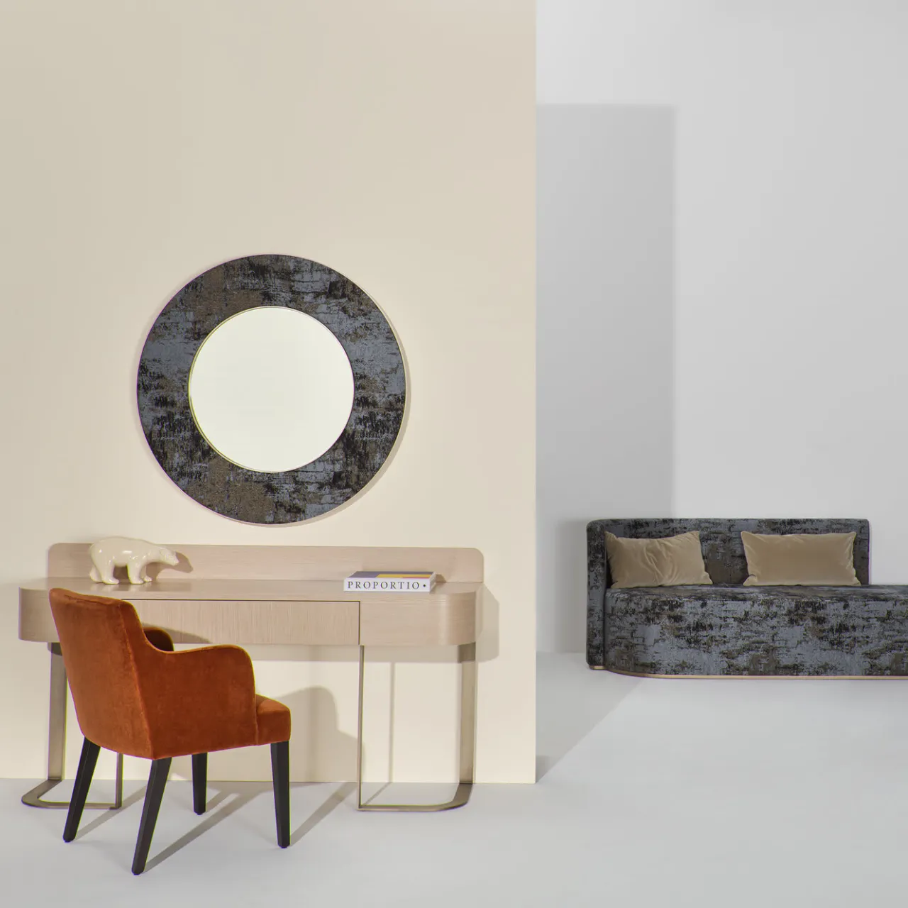 UNO Contract Ottomans & Poufs<Ciro Tondo Red Pouf by Ciarmoli Queda Studio