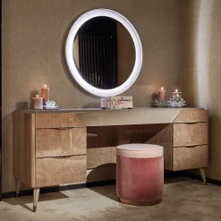 Cafedesart Desk & Writing Tables<Claire Light Gray Wood Vanity Desk