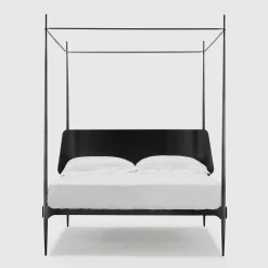 Lispi Beds<Clamp Black Iron Canopy Double Bed by Francesco Forcellini
