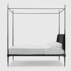 Lispi Beds<Clamp Black Iron Canopy Double Bed by Francesco Forcellini