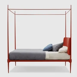 Lispi Beds<Clamp Red Iron Canopy Double Bed by Francesco Forcellini