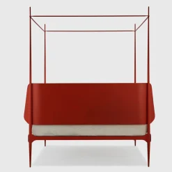 Lispi Beds<Clamp Red Iron Canopy Double Bed by Francesco Forcellini