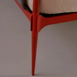 Lispi Beds<Clamp Red Iron Canopy Double Bed by Francesco Forcellini
