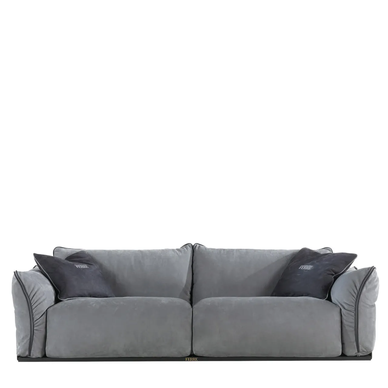 Gianfranco Ferré Home Sofas<Clapton Silver Nabuk Leather Sofa