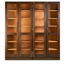 Ebanisteria Roberto Gambella Cabinets<Classic 4-Doors Tulipwood Bookcase