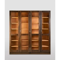 Ebanisteria Roberto Gambella Cabinets<Classic 4-Doors Tulipwood Bookcase
