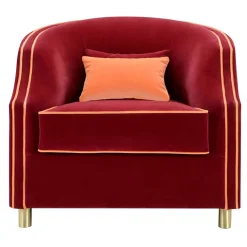 Domingo Salotti Armchairs<Cleio Small Burgundy Armchair