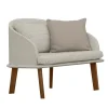 Talenti Outdoor Armchairs<Cleo Beige Accoya Wood Tub Armchair by Marco Acerbis