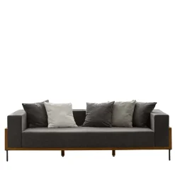 Talenti Outdoor Sofas & Benches<Cleo Gray Teak Wood 3-Seat Sofa