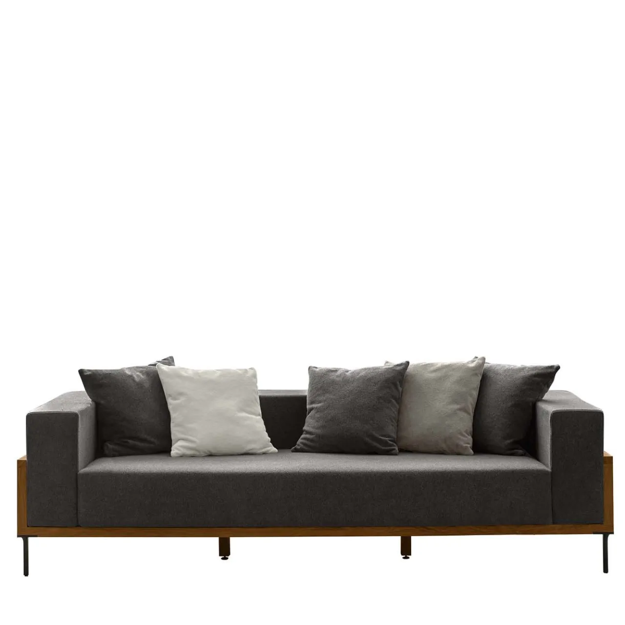 Talenti Outdoor Sofas & Benches<Cleo Gray Teak Wood 3-Seat Sofa