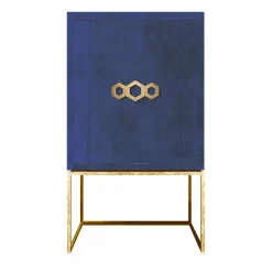 Isabella Costantini Bar Cabinets<Cleofe Blue Lapis & Gold Bar Cabinet