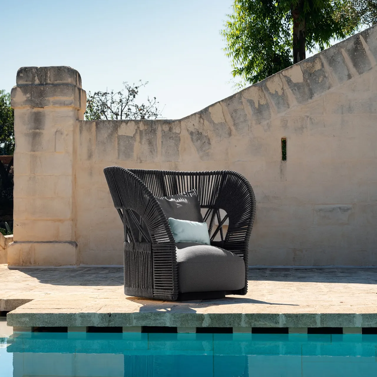 Talenti Outdoor Armchairs<Cliff Deco Gray Lounge Armchair by Ludovica & Roberto Palomba