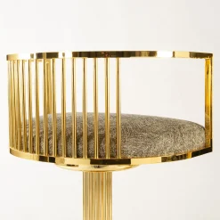 Galbiati Fratelli Bar Stools<Clio Gold Brass Bar Stool