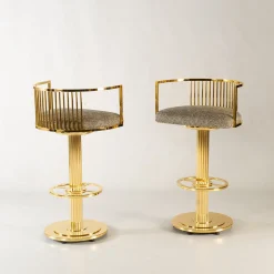 Galbiati Fratelli Bar Stools<Clio Gold Brass Bar Stool