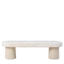 Veltha Outdoor Stone Design Outdoor Sofas & Benches<Clio Travertine Stone Bench