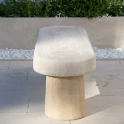 Veltha Outdoor Stone Design Outdoor Sofas & Benches<Clio Travertine Stone Bench